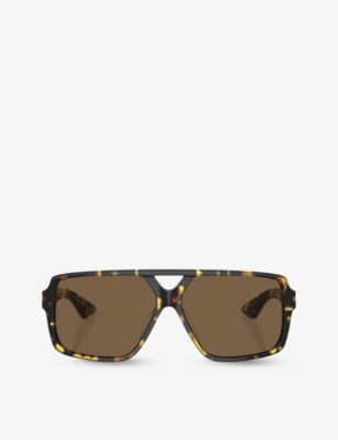 Oliver Peoples Mens Brown Ov5520su 1977c Rectangle-frame Acetate Sunglasses