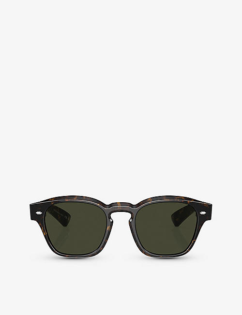 OLIVER PEOPLES: OV5521SU Maysen pillow-frame acetate sunglasses