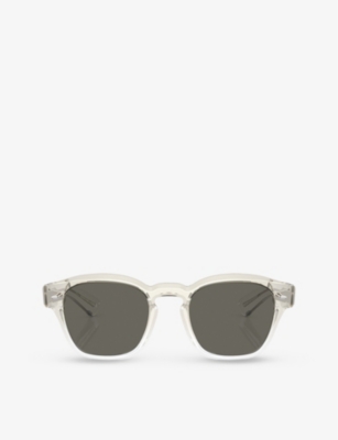 Oliver Peoples Womens Grey Ov5521su Maysen Pillow-frame Acetate Sunglasses