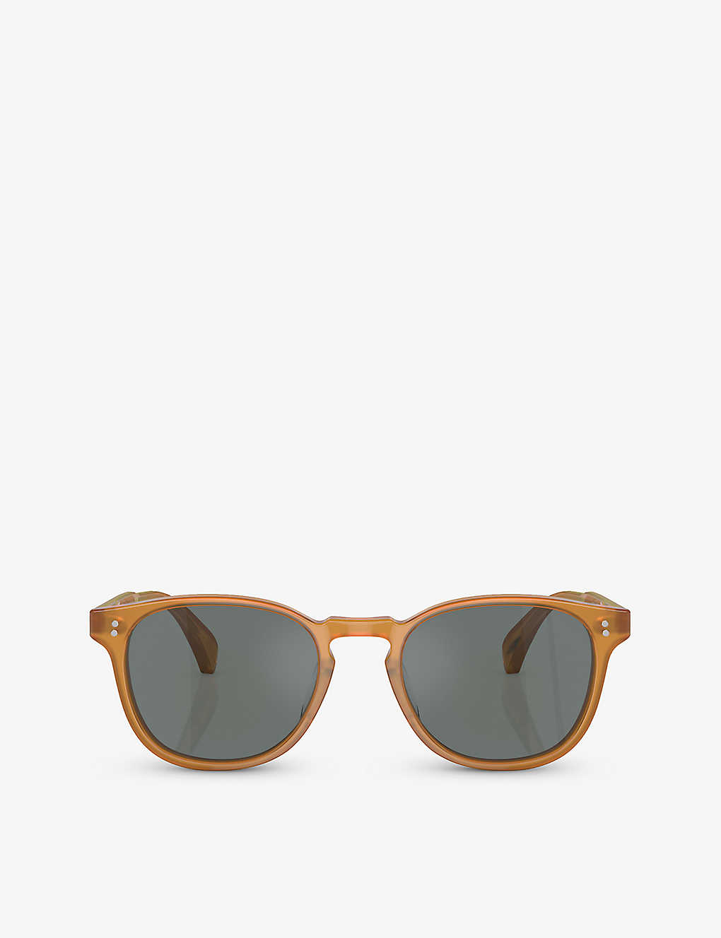 Oliver Peoples Finley Esq. Sun Acetate Round Sunglasses In Brown