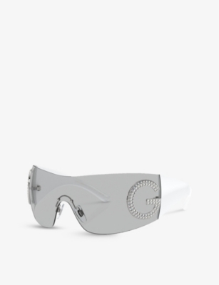 Dolce & Gabbana Womens Grey Dg2298b Oval-frame Acetate Sunglasses In Grey