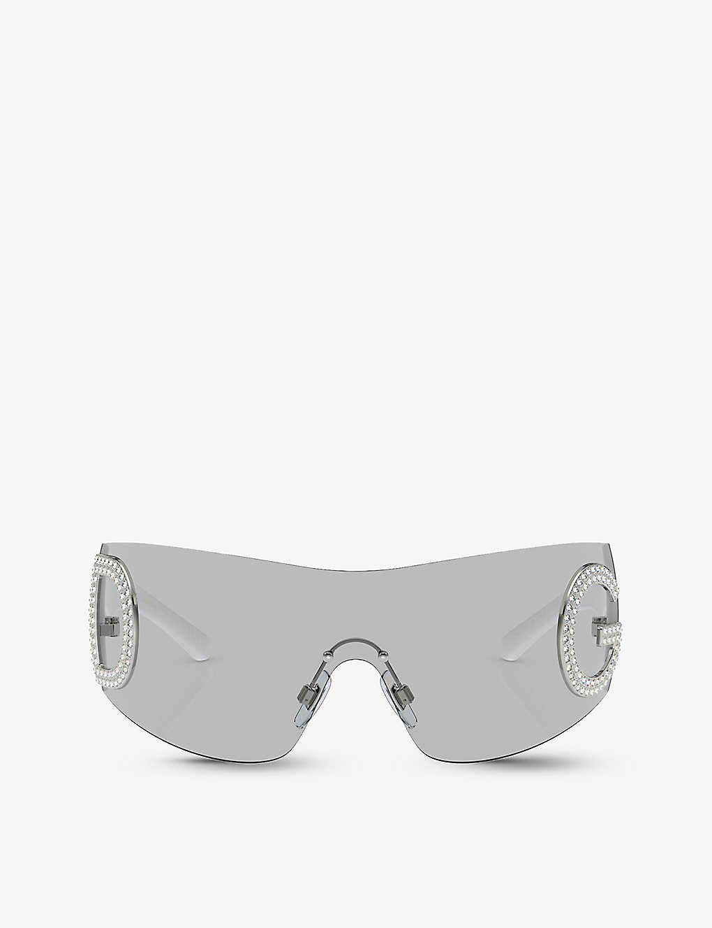 Dolce & Gabbana Dg2298b Oval-frame Acetate Sunglasses In Grey