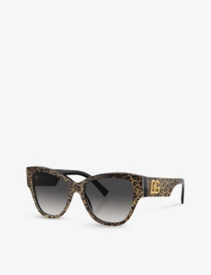 Dolce & Gabbana Womens Multi-coloured Dg4449 Butterfly-frame Acetate Sunglasses In Multi-coloured