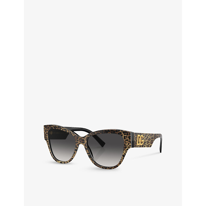 Shop Dolce & Gabbana Women's Multi-coloured Dg4449 Butterfly-frame Acetate Sunglasses