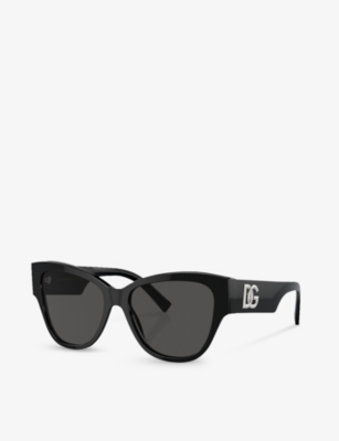 Dolce & Gabbana Dg4449 Butterfly-frame Acetate Sunglasses In Black