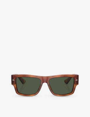 DOLCE & GABBANA: DG4451 rectangle-frame acetate sunglasses