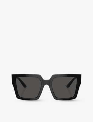 Dolce & Gabbana Dg4446b Square-frame Acetate Sunglasses In Black