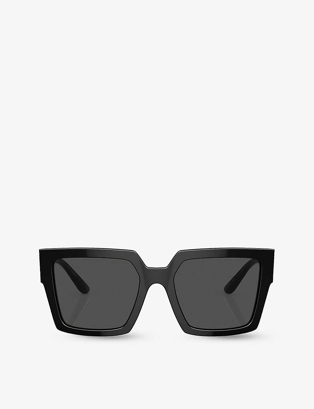 Dolce & Gabbana Dg4446b Square-frame Acetate Sunglasses In Black