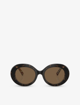 DOLCE & GABBANA: DG4448 oval-frame acetate sunglasses