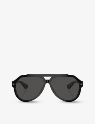 DOLCE & GABBANA: DG4452 aviator-frame acetate sunglasses