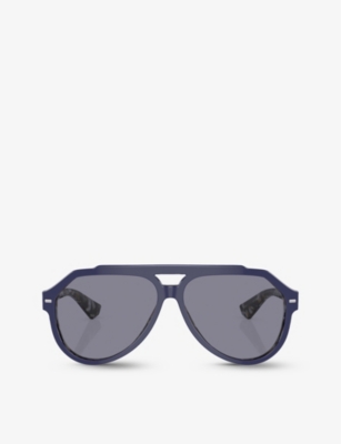 Dolce & Gabbana Dg4452 Aviator Acetate Sunglasses In Blue