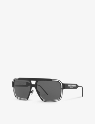 DOLCE & GABBANA: DG2270 square-frame metal sunglasses