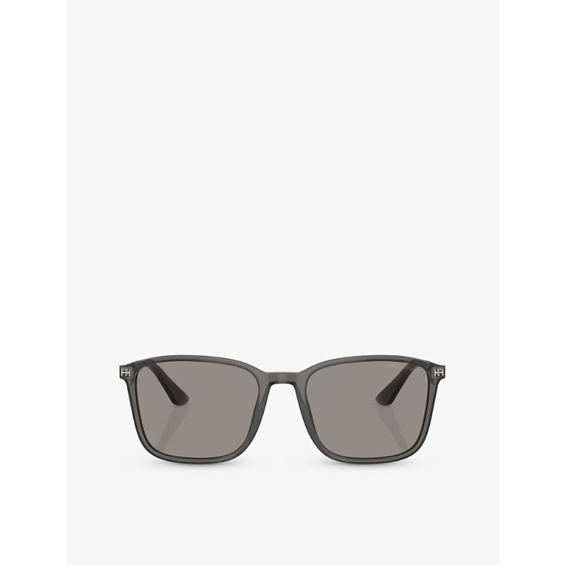 Giorgio Armani Womens Grey Ar8197 Square-frame Acetate Sunglasses In Gray