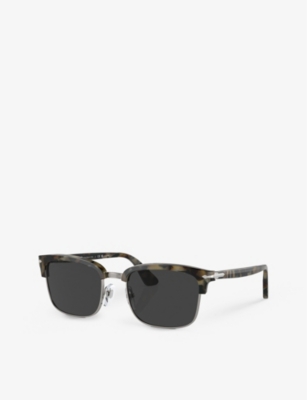 Persol Womens Brown Po3327s Rectangle-frame Acetate Sunglasses In Brown