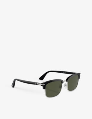 PERSOL: PO3327S rectangle-frame acetate sunglasses