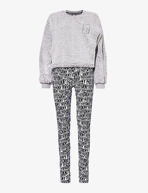 DKNY: Feeling It branded fleece pyjamas