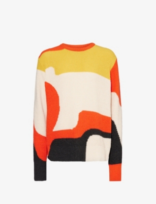 SPEEDO: Speedo x Folk patterned relaxed-fit woven-blend jumper