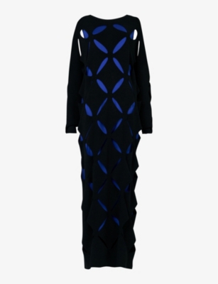 LEEM: Leem open-weave knitted maxi dress