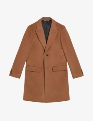 TED BAKER: Wilding single-breasted wool-blend coat