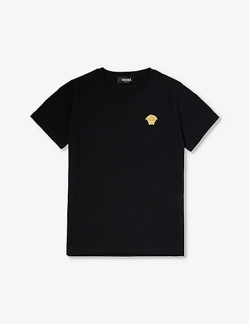 VERSACE: Medusa embroidered short-sleeve cotton-jersey T-shirt 8-14 years