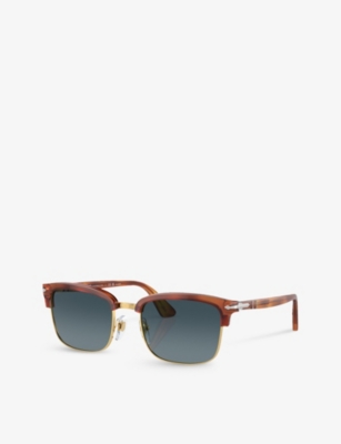 Persol Womens Brown Po3327s Rectangle-frame Acetate Sunglasses In Brown