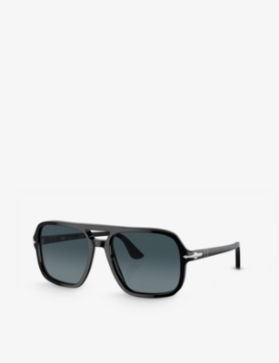 Persol Womens Black Po3328s Pilot-frame Acetate Sunglasses In Black