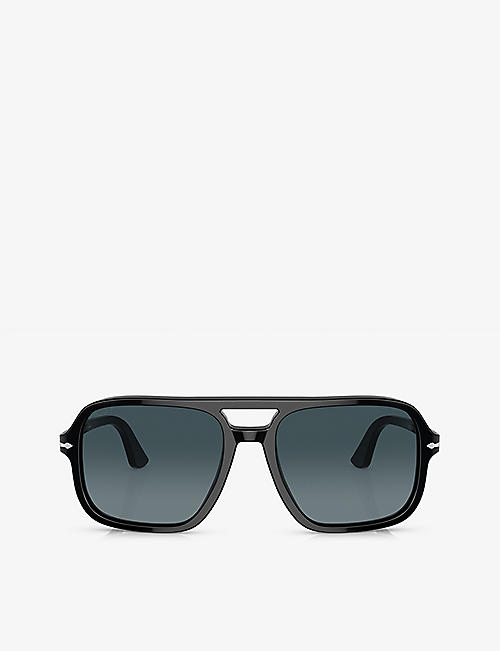 PERSOL: PO3328S pilot-frame acetate sunglasses