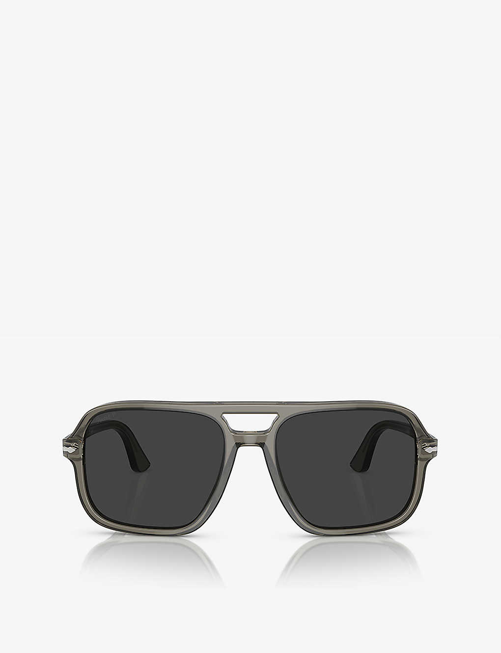 Persol Womens Grey Po3328s Pilot-frame Acetate Sunglasses