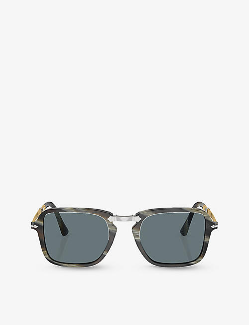 PERSOL: PO3330S rectangle-frame acetate sunglasses