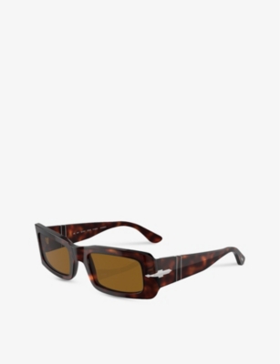 Persol Mens Brown Po3332s Francis Rectangle-frame Acetate Sunglasses In Brown