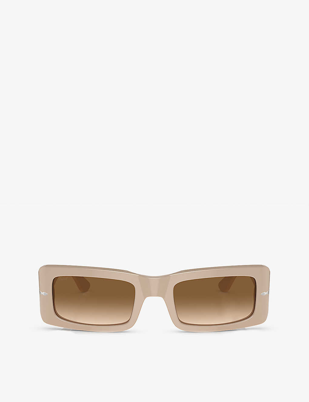 Shop Persol Women's Tan Po3332s Francis Rectangle-frame Acetate Sunglasses