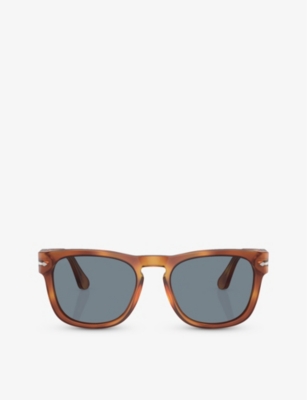 Shop Persol Womens  Po3333s Elio Square-frame Acetate Sunglasses In Brown