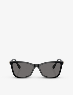 Swarovski Womens Black Sk6004 Rectangle-frame Acetate Sunglasses