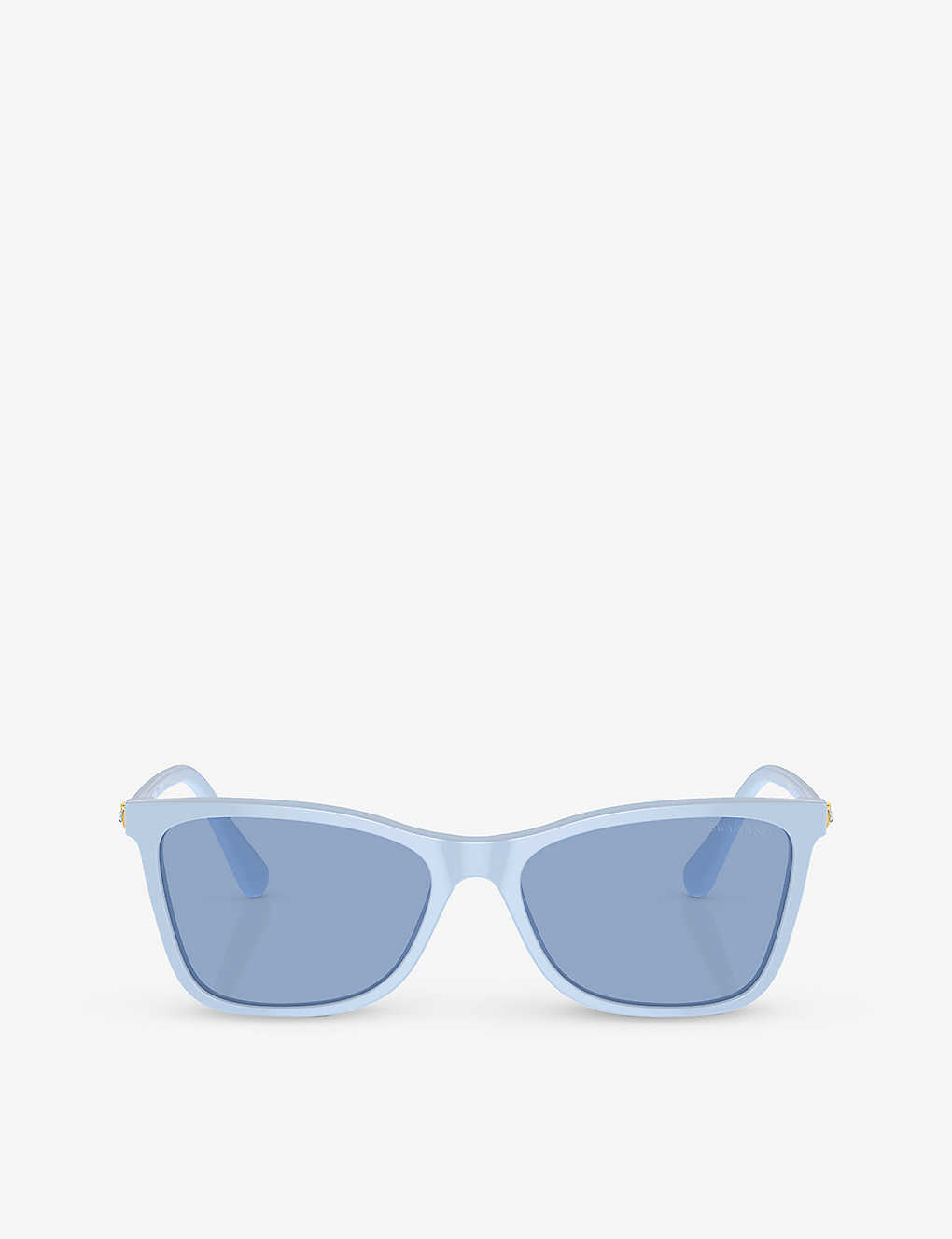 Swarovski Sk6004 Rectangle-frame Acetate Sunglasses In Clear Blue
