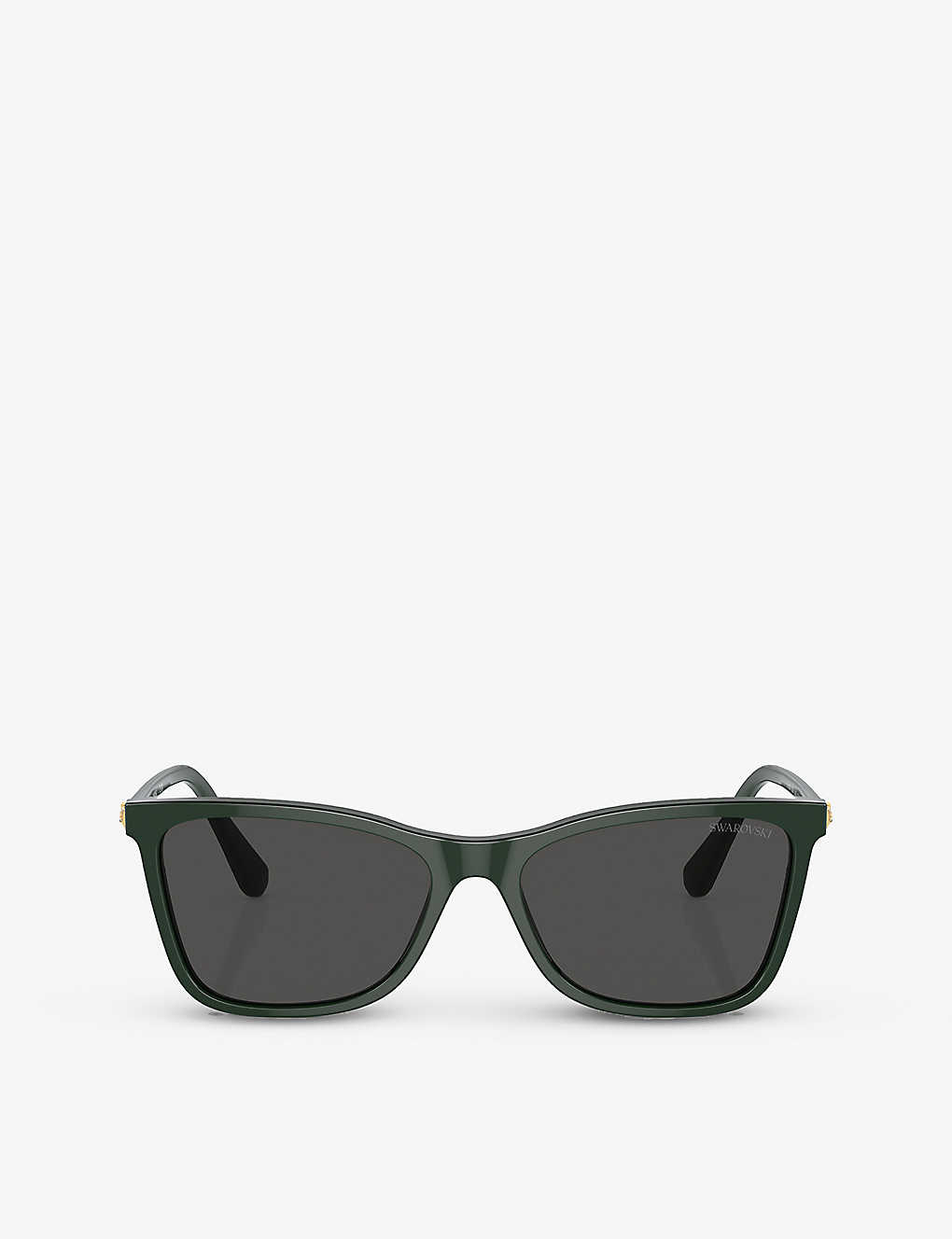 Swarovski Women's Green Sk6004 Rectangle-frame Acetate Sunglasses