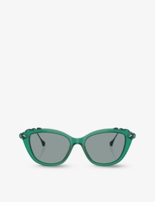 Swarovski Sk6010 Opal Green Sunglasses