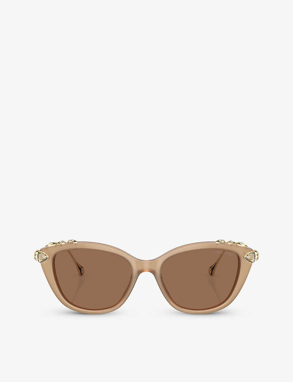 Swarovski Womens Brown Sk6010 Cat-eye Acetate Sunglasses