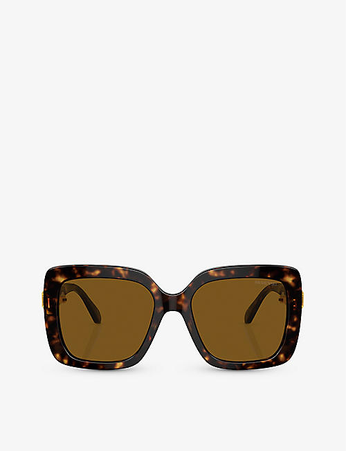 SWAROVSKI: SK6001 square-frame tortoiseshell acetate sunglasses