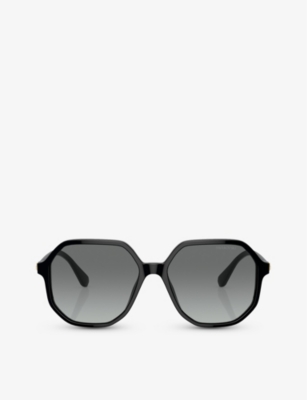 Swarovski Womens Black Sk6003 Irregular-frame Acetate Sunglasses