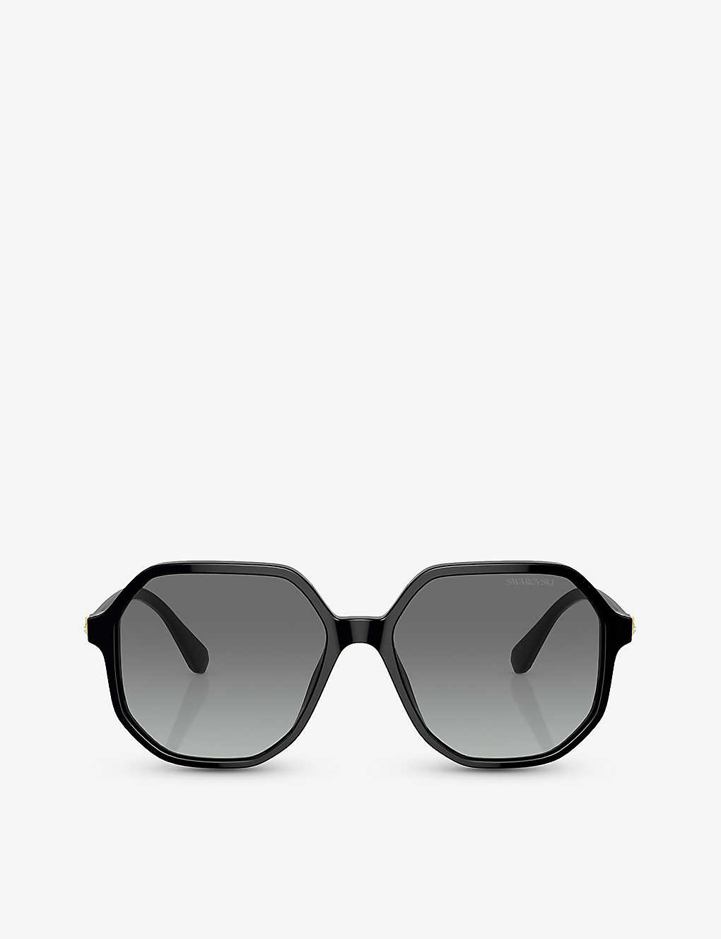 Swarovski Womens Black Sk6003 Irregular-frame Acetate Sunglasses