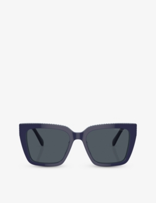 Swarovski Women's Orbita 54mm Square Sunglasses In Blue