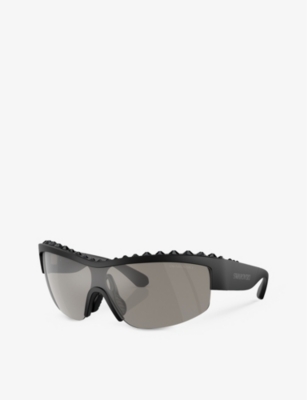 Swarovski Sk6014 Branded Irregular-frame Acetate Sunglasses In Black