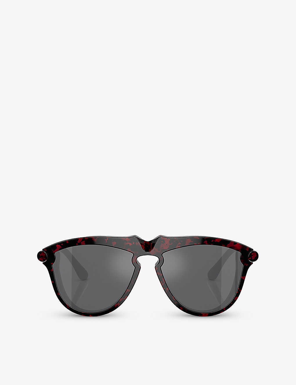 Burberry Womens Red Be4417u Pilot-frame Acetate Sunglasses