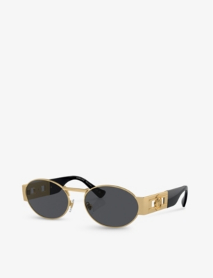 VERSACE: VE2264 oval-frame metal sunglasses