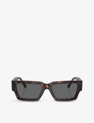 Versace Womens Brown Ve4459 Rectangular-frame Tortoiseshell Acetate Sunglasses