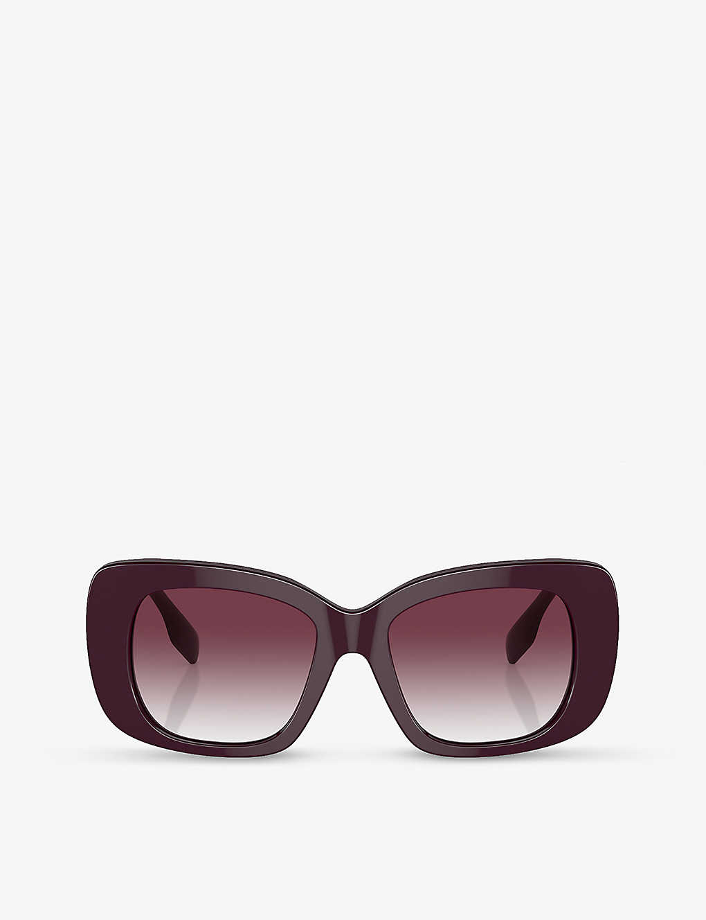 Shop Burberry Women's Red Be4410 Square-frame Acetate Sunglasses