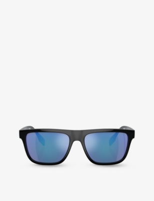 Burberry Womens Black Be4402u Square-frame Polyamide-bio Sunglasses In Black