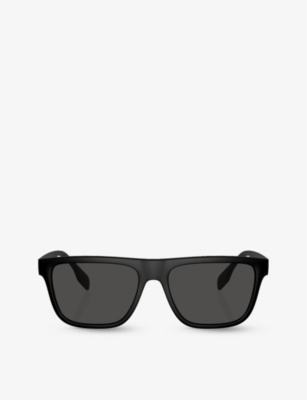 Burberry Womens Black Be4402u Square-frame Polyamide-bio Sunglasses