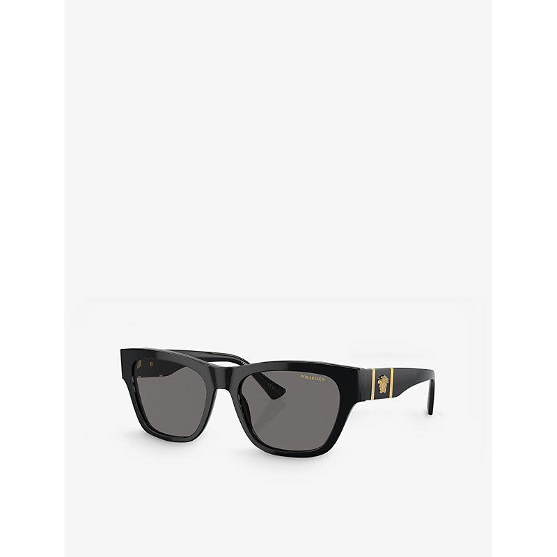 Shop Versace Women's Black Ve4457 Square-frame Acetate Sunglasses