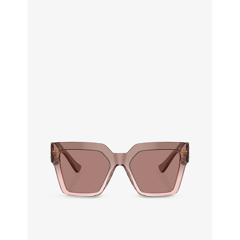 Versace Womens Tan Ve4458 Butterfly-frame Acetate Sunglasses